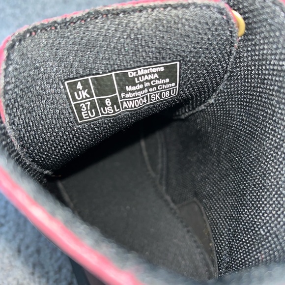 Doc Marten Luana boots in maroon - Picture 4 of 5